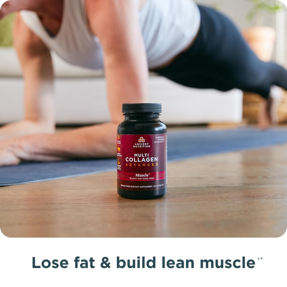 Ancient Nutrition Advanced Multi Collagen Protein Capsules Muscle, 90 Count - Image 4