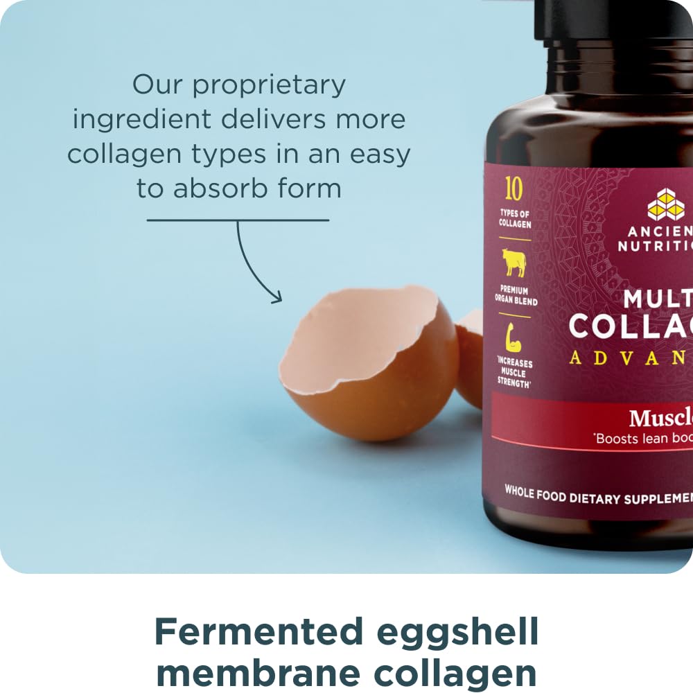 Ancient Nutrition Advanced Multi Collagen Protein Capsules Muscle, 90 Count - Image 8