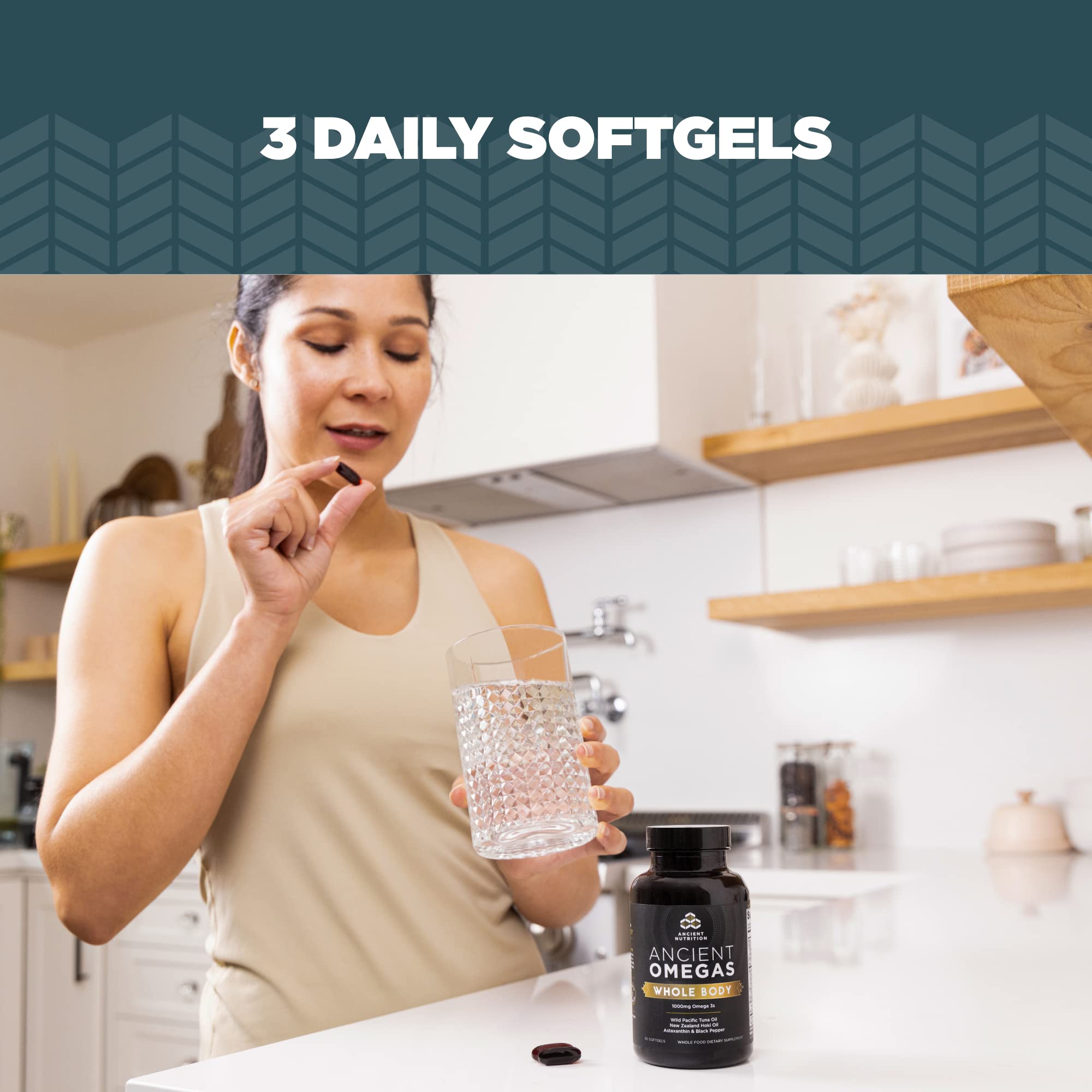 Ancient Nutrition Ancient Omegas Whole Body - ALA, DHA, EPA, from Wild Caught Fish - 90 Capsules - Image 5