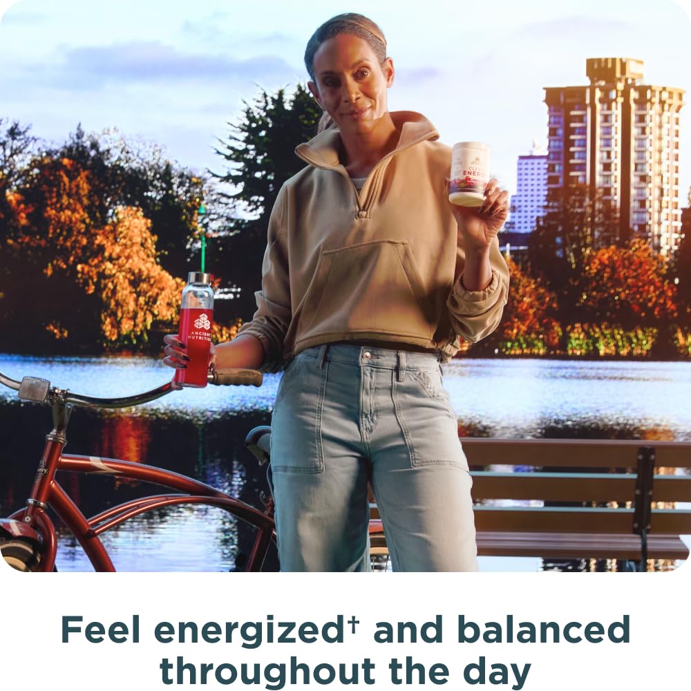 Ancient Nutrition Clean Energy Powder, Strawberry Kiwi, Supports Healthy Energy and Cognitive Health, Promotes Mental Alertness and Focus, 30 Servings - Image 4