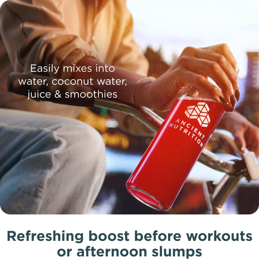 Ancient Nutrition Clean Energy Powder, Strawberry Kiwi, Supports Healthy Energy and Cognitive Health, Promotes Mental Alertness and Focus, 30 Servings - Image 6