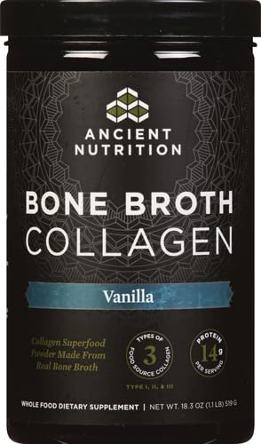 Ancient Nutrition Collagen Powder, Bone Broth Collagen, Vanilla, Hydrolyzed Multi Collagen Peptides, Supports Skin and Nails, Joint Supplement, 30 Servings, 18.3oz - Image 4