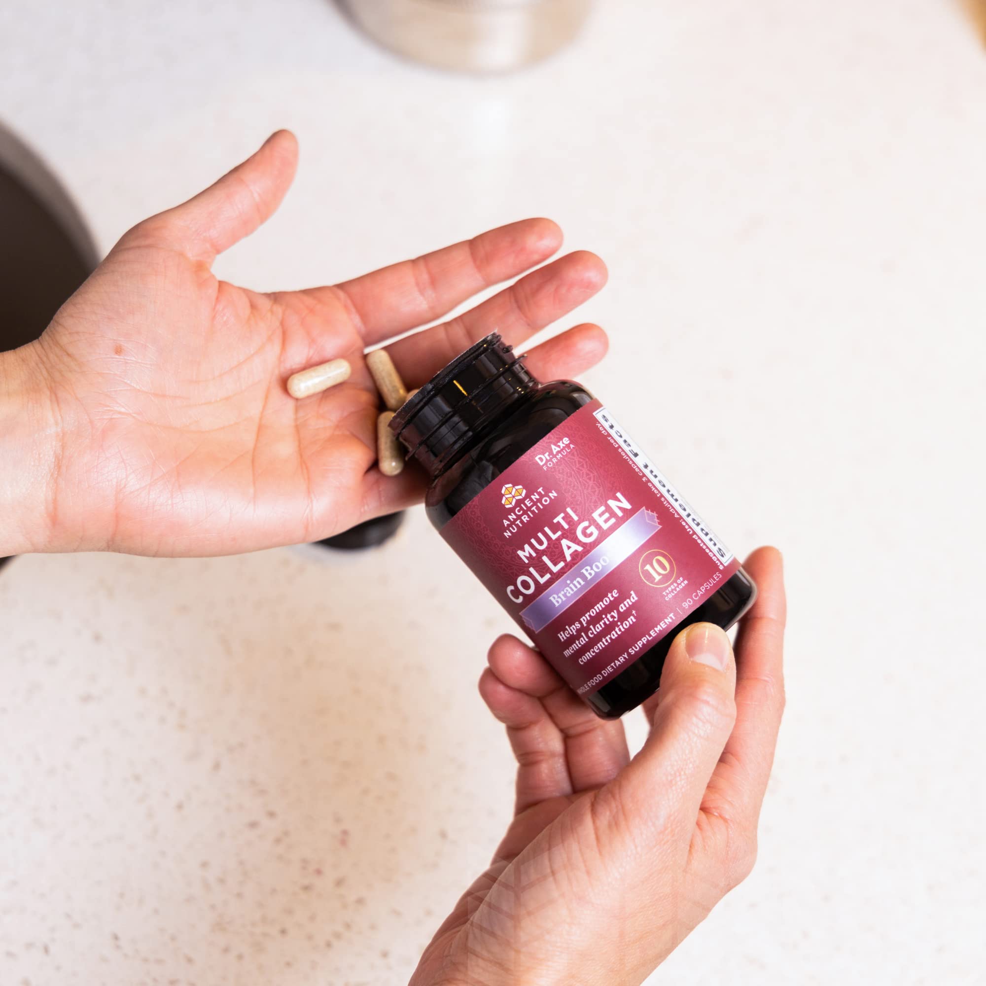 Ancient Nutrition Collagen Protein Brain Boost, Collagen Protein Capsules Brain Supplement for Reduced Joint Discomfort, Healthy Skin and Nails, 90 ct - Image 5