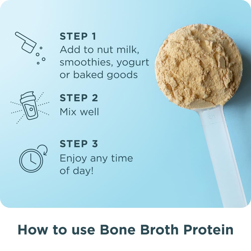 Ancient Nutrition Grass Fed, Bone Broth Protein Powder, 20g Protein, Hydrolyzed Collagen Peptides, Keto & Paleo Friendly, Supports Joint, Gut Health, Vanilla, 15 Servings - Image 7