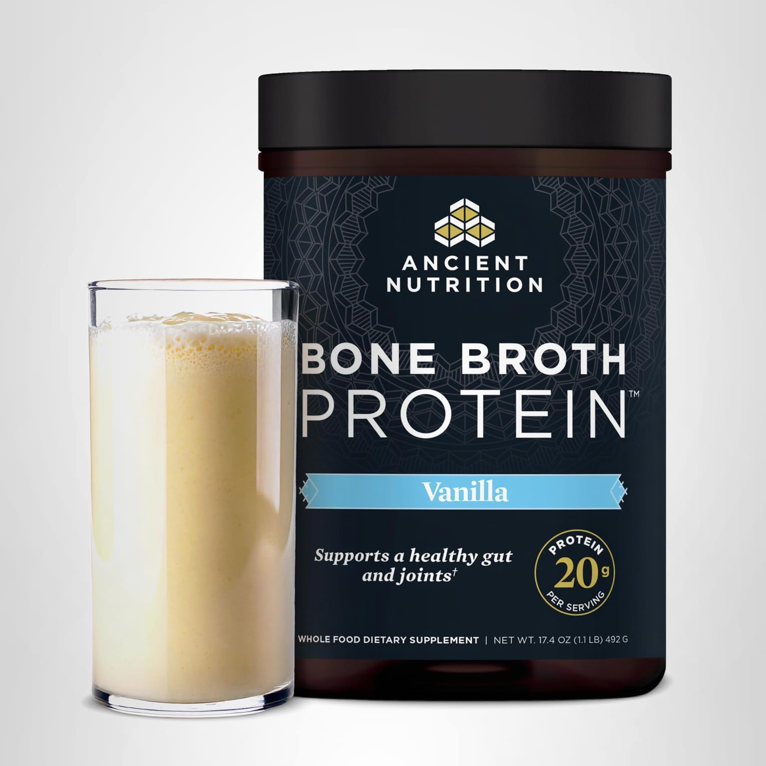 Ancient Nutrition Grass Fed, Bone Broth Protein Powder, 20g Protein, Hydrolyzed Collagen Peptides, Keto & Paleo Friendly, Supports Joint, Gut Health, Vanilla, 15 Servings - Image 9