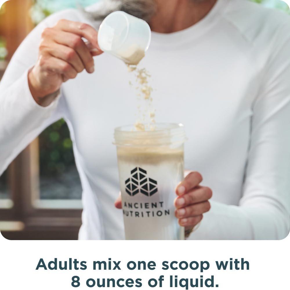 Ancient Nutrition Grass Fed Whey Protein, Vanilla Bean, 23g Protein, 20 Servings, Hydrolyzed Collagen Peptides, Organic Regenerative A2/A2 Milk Protein - Image 9