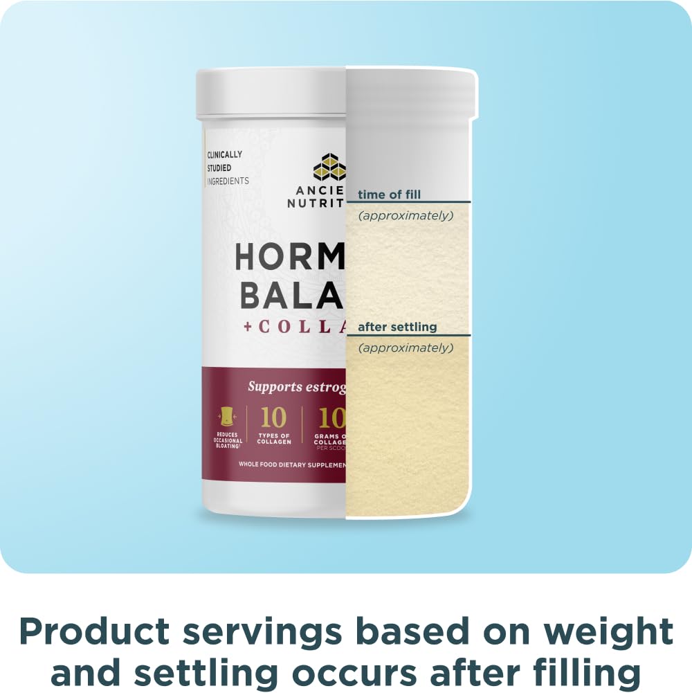 Ancient Nutrition Hormone Balance + Collagen Powder Supplement, Hydrolyzed Collagen Peptides, Key Clinically Validated Ingredient to Support Balanced Hormones and Boost Energy, Vanilla, 25 Servings - Image 8