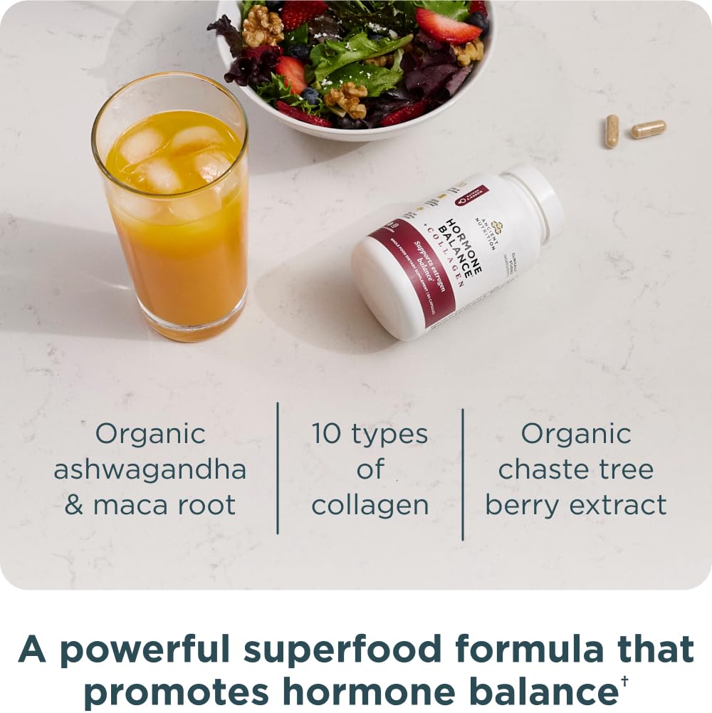 Ancient Nutrition Hormone Balance + Collagen Supplement, Hydrolyzed Collagen Peptides, Key Clinically Validated Ingredient to Support Balanced Hormones and Boost Energy, 60 Capsules - Image 3