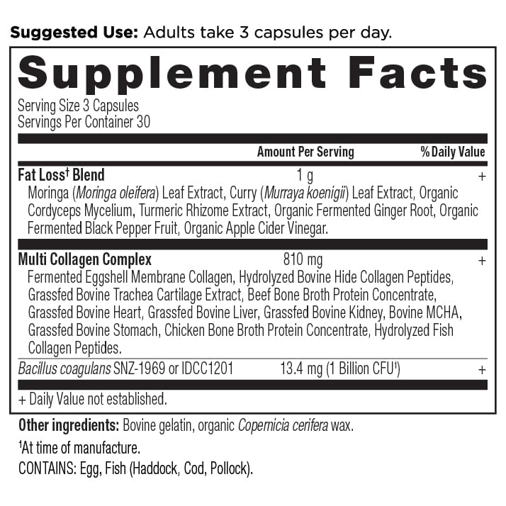 Ancient Nutrition Multi Collagen Advanced Lean with Probiotics, Hydrolyzed Collagen Peptides Supports Healthy Weight Loss and Fat Loss, 90 Count - Image 8
