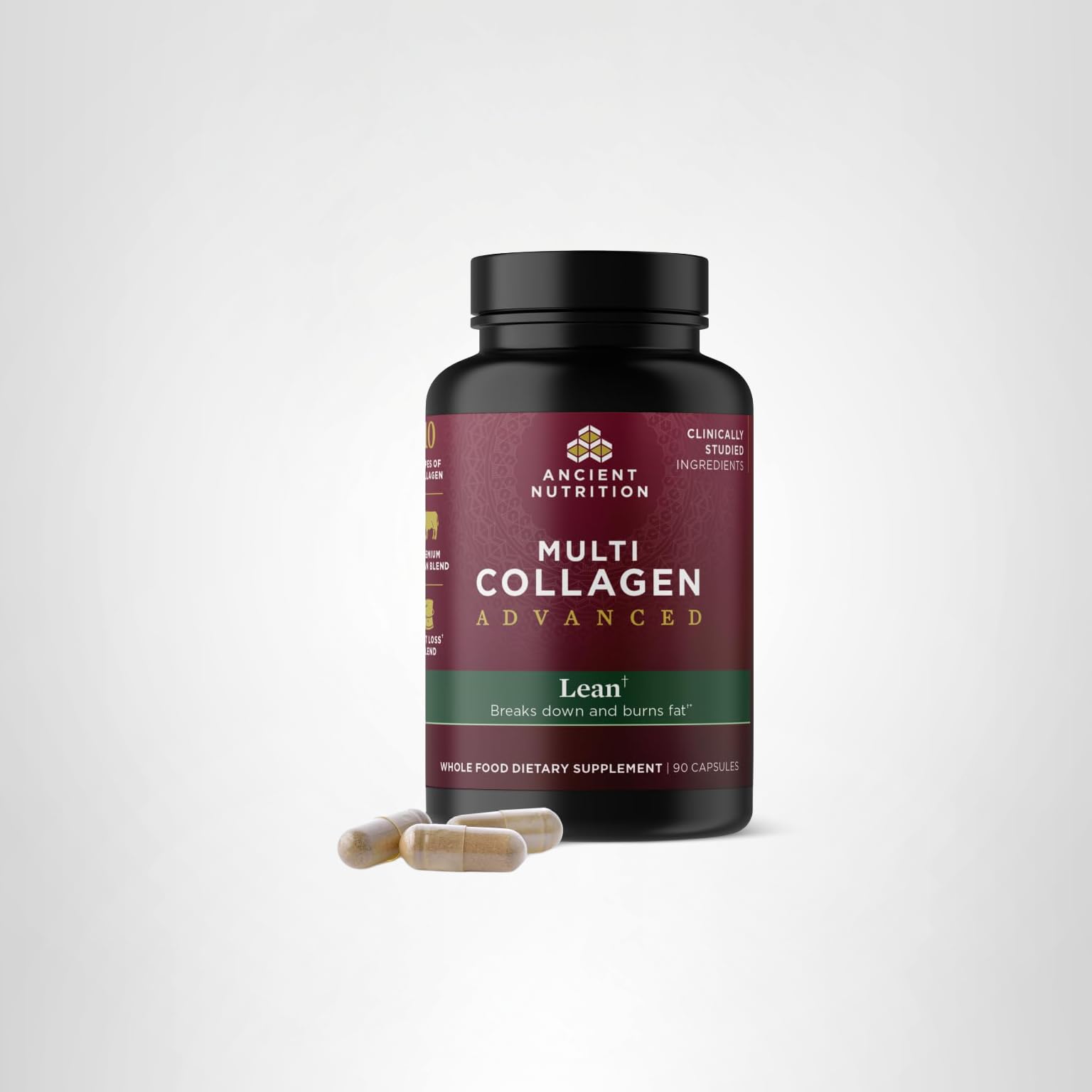 Ancient Nutrition Multi Collagen Advanced Lean with Probiotics, Hydrolyzed Collagen Peptides Supports Healthy Weight Loss and Fat Loss, 90 Count - Image 9