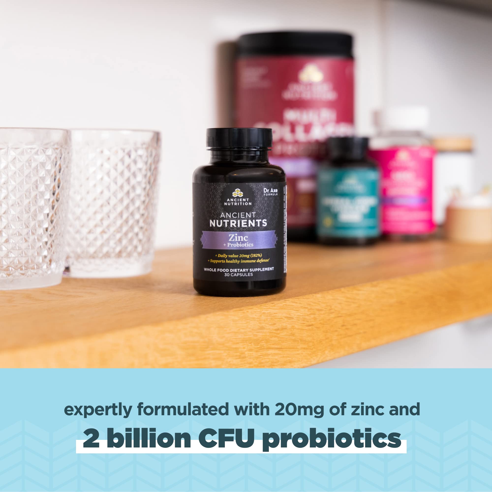 Ancient Nutrition Probiotics and Zinc Supplement, Supports Healthy Immune System and Gut Health, Made Without GMOs, Superfoods Supplement, Paleo and Keto Friendly, 30 Count - Image 5