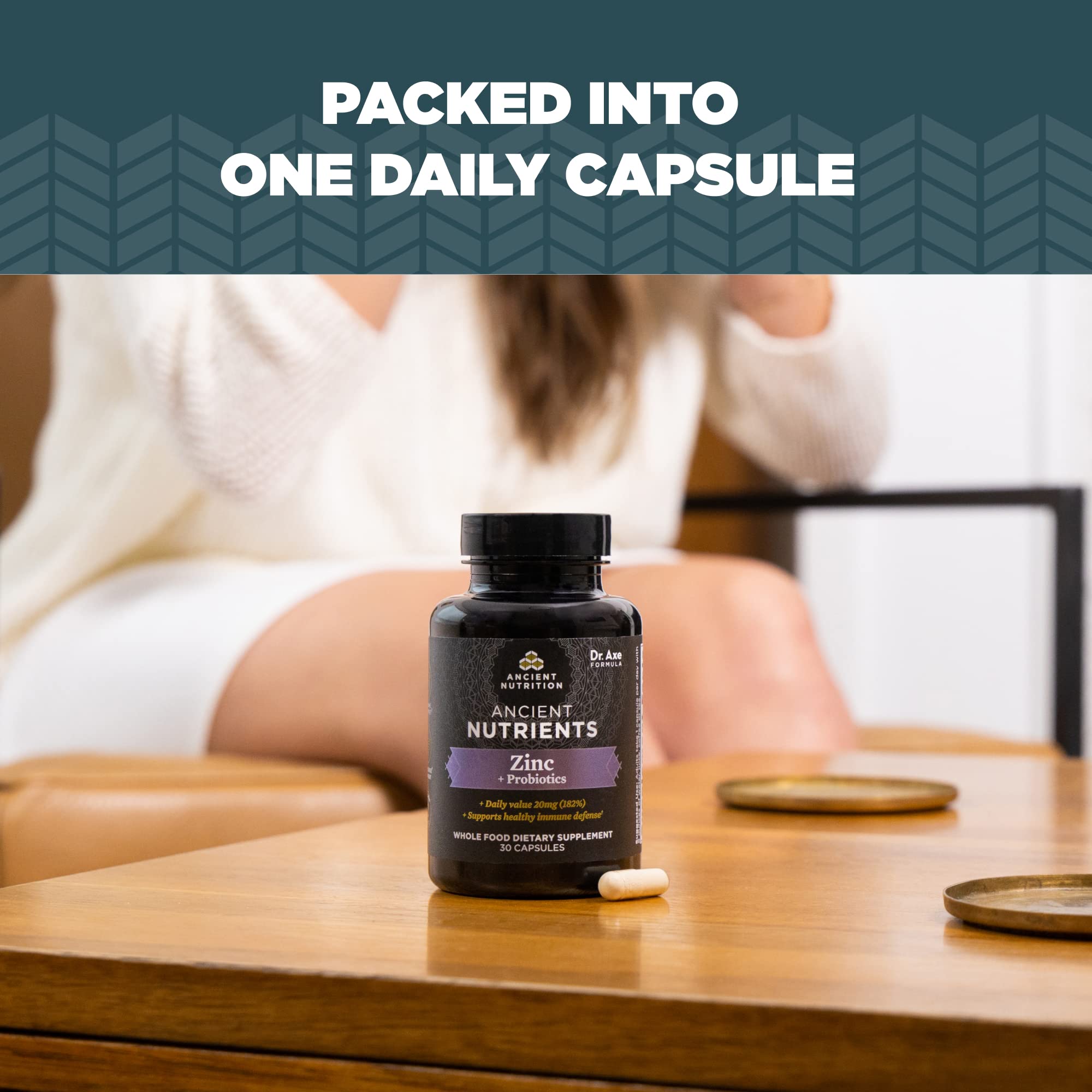 Ancient Nutrition Probiotics and Zinc Supplement, Supports Healthy Immune System and Gut Health, Made Without GMOs, Superfoods Supplement, Paleo and Keto Friendly, 30 Count - Image 6