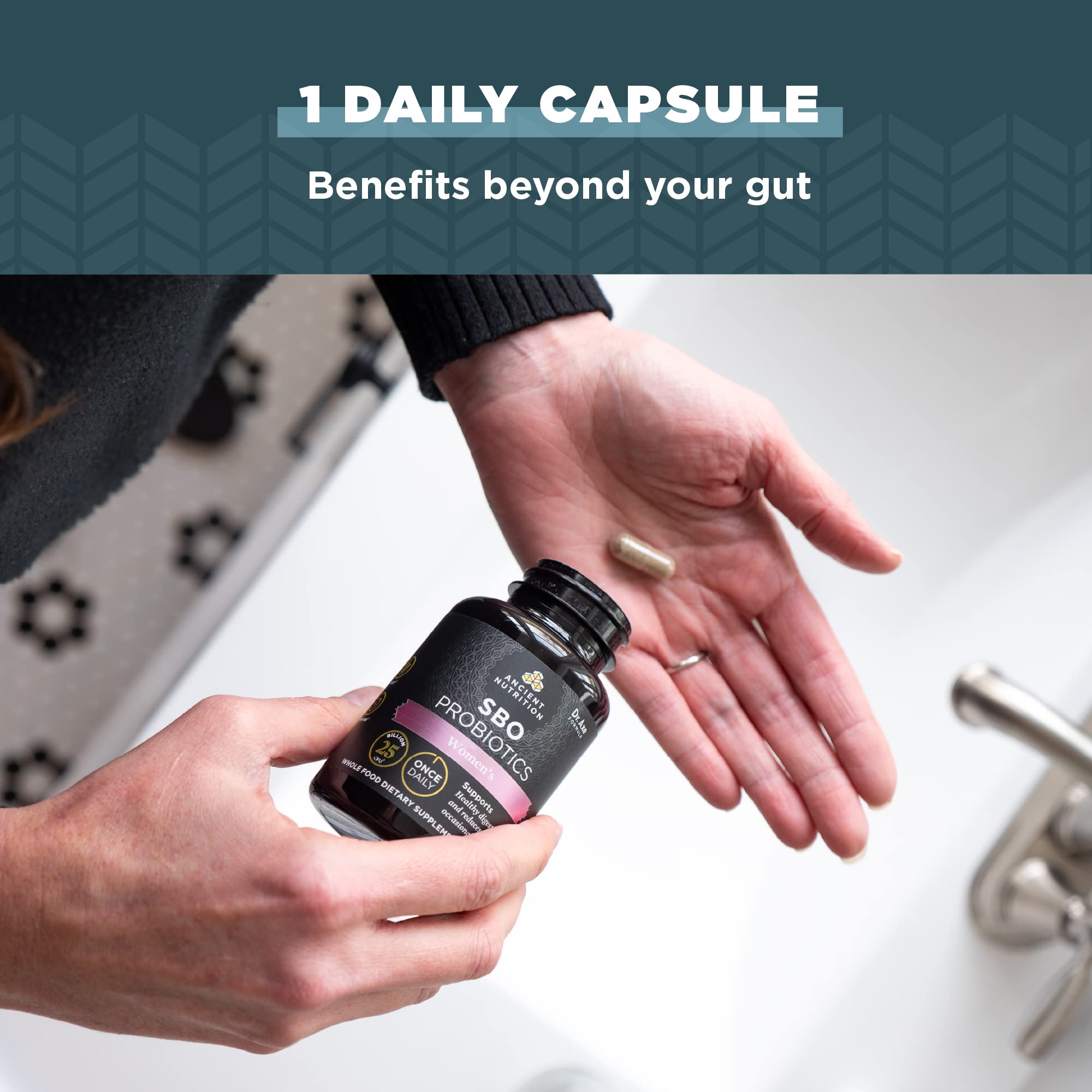 Ancient Nutrition Probiotics for Women, Once Daily Women's Probiotics 30ct, Digestive Support and Reduces Occasional Bloating, Made with Chaste Tree Berry and Amla Berry, 25 Billion CFUs* - Image 4