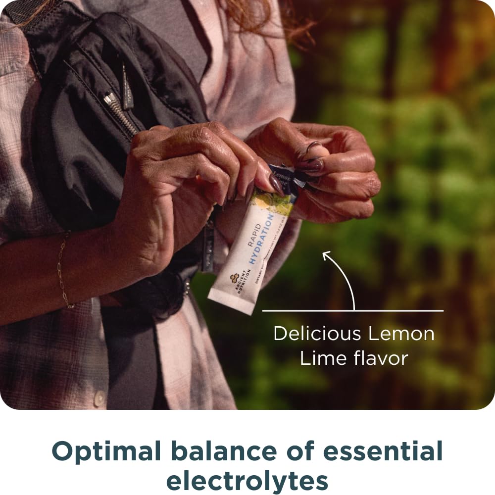 Ancient Nutrition Rapid Hydration Powder, Lemon Lime, Electrolytes from Natural Sea Salts and Red Marine Algae, Supports Rapid Body Hydration and Cellular Health, 15 Servings - Image 5