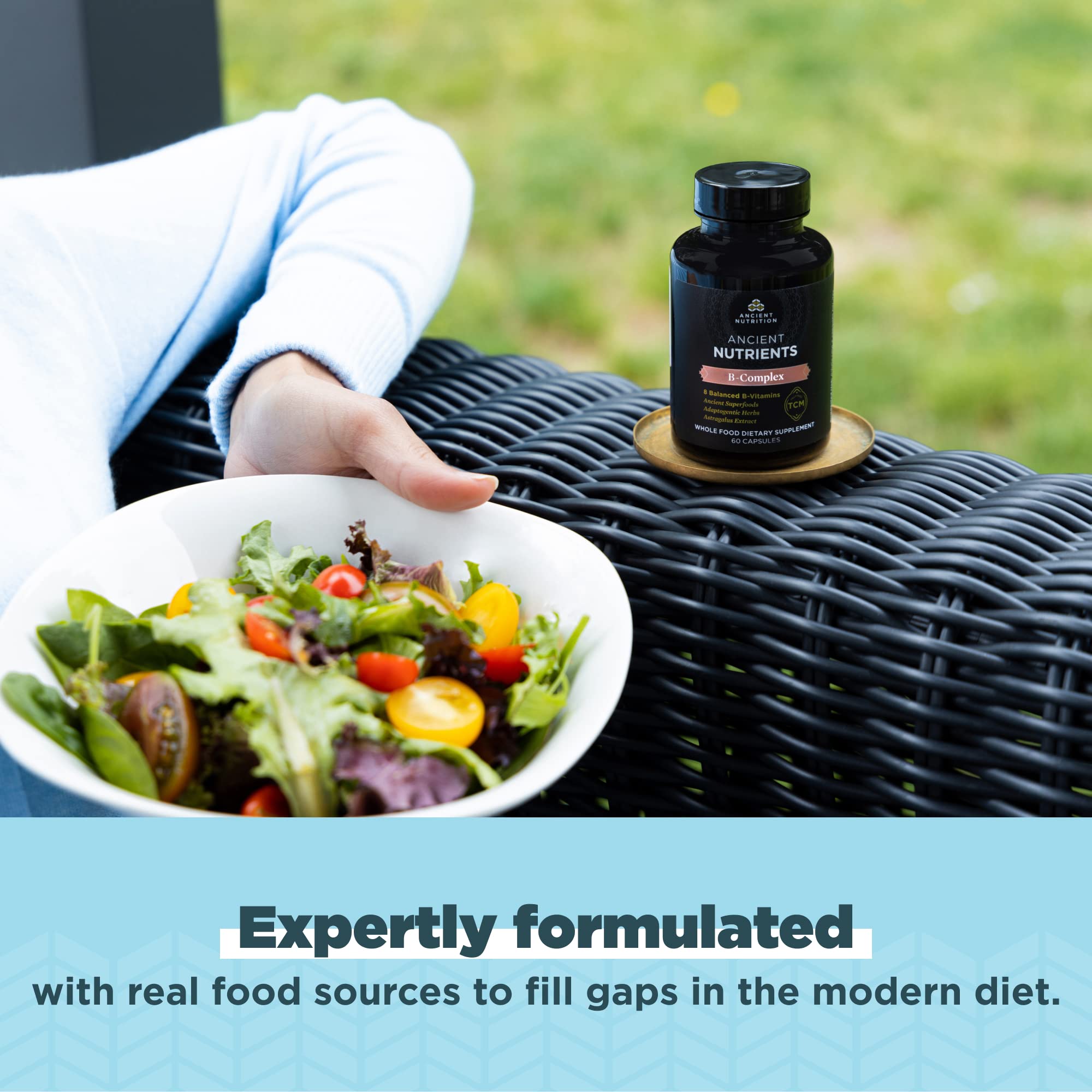 Ancient Nutrition Vitamin B Complex Supplement, 8 Balanced B-Vitamins, Supports Healthy Energy Levels, Adaptogenic Herbs, Enzyme Activated, Paleo & Keto Friendly, 60 Capsules - Image 5