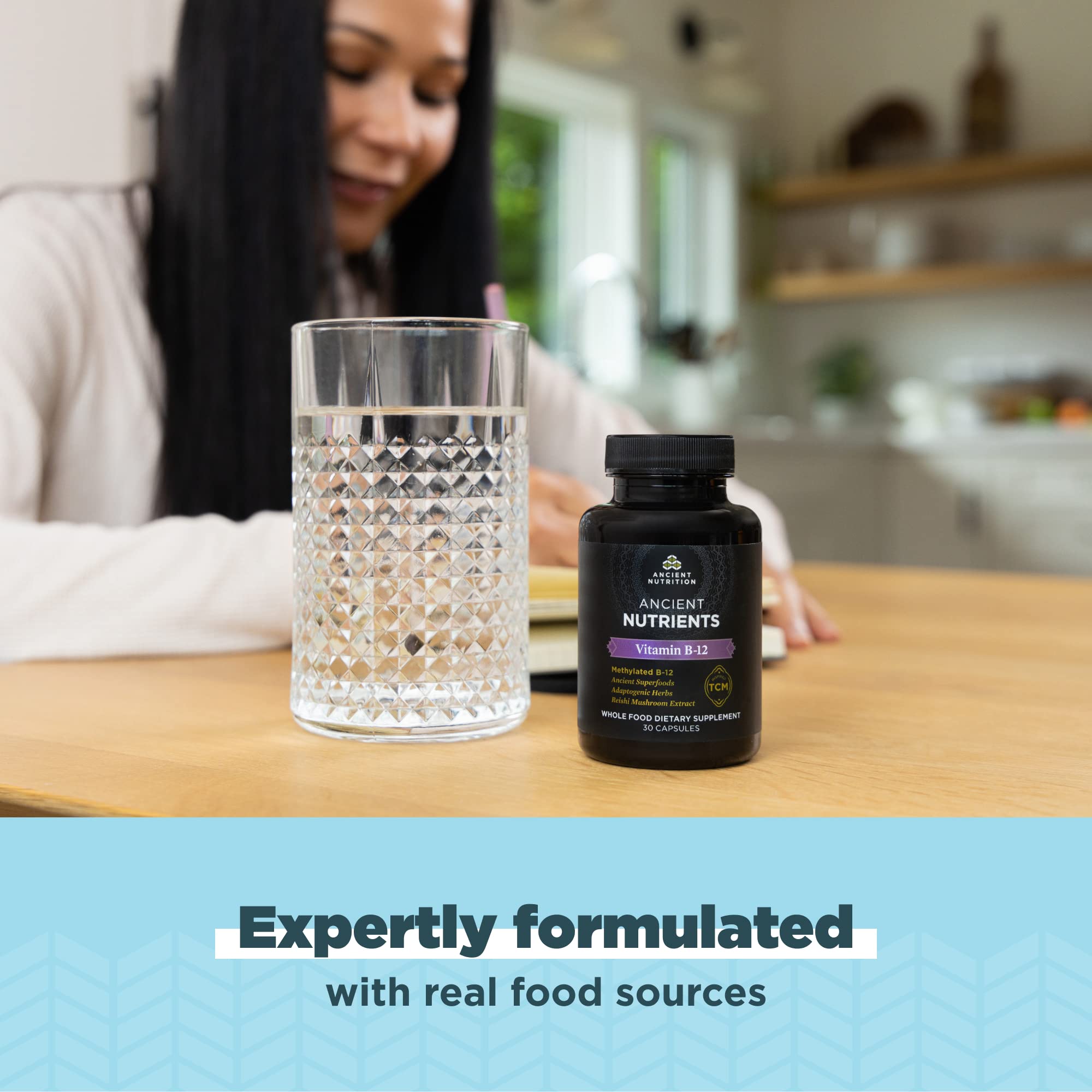 Ancient Nutrition Vitamin B12 Supplement, Supports Energy Metabolism and Nervous System Health, Adaptogenic Herbs, Enzyme Activated, Paleo & Keto Friendly, 30 Capsules - Image 5