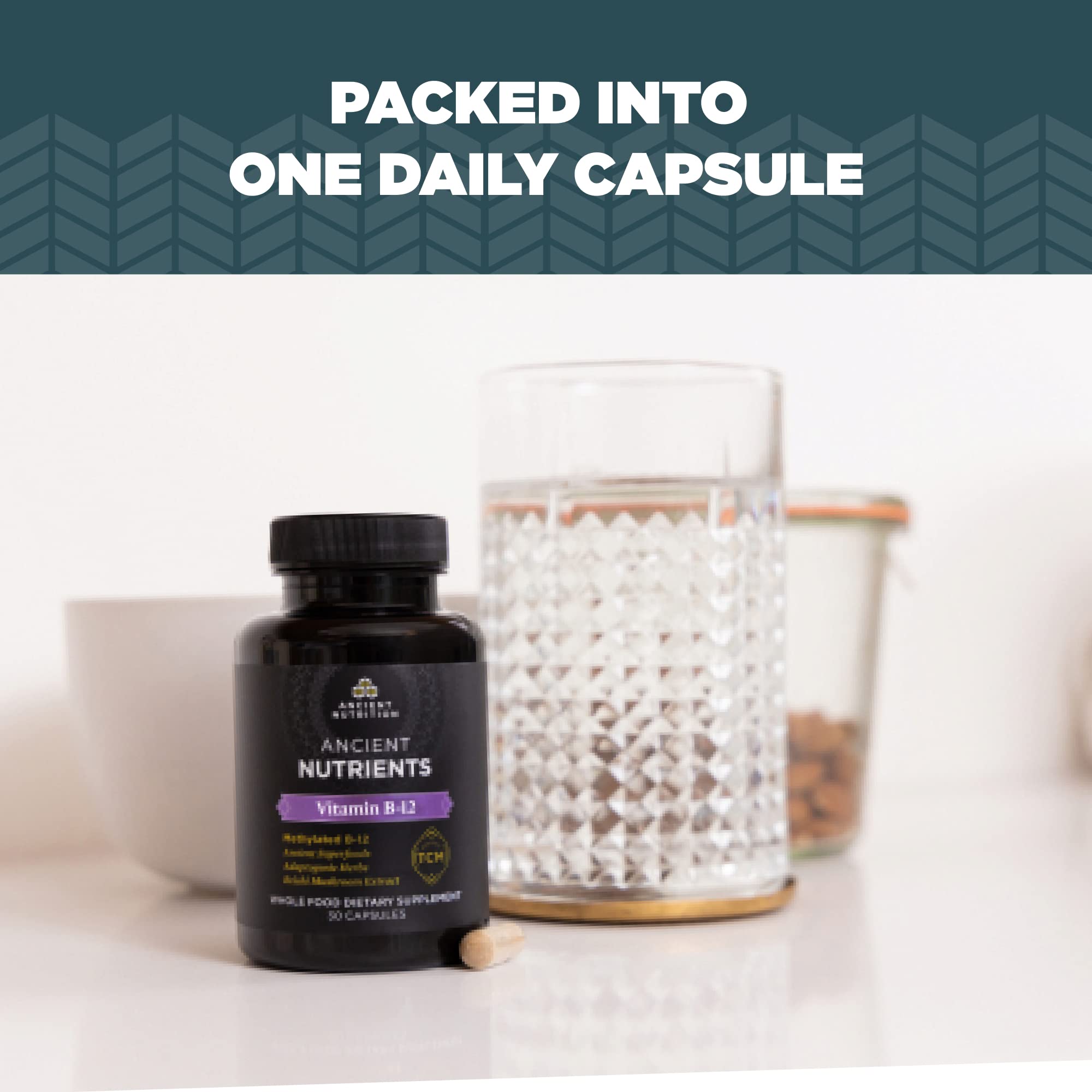 Ancient Nutrition Vitamin B12 Supplement, Supports Energy Metabolism and Nervous System Health, Adaptogenic Herbs, Enzyme Activated, Paleo & Keto Friendly, 30 Capsules - Image 6